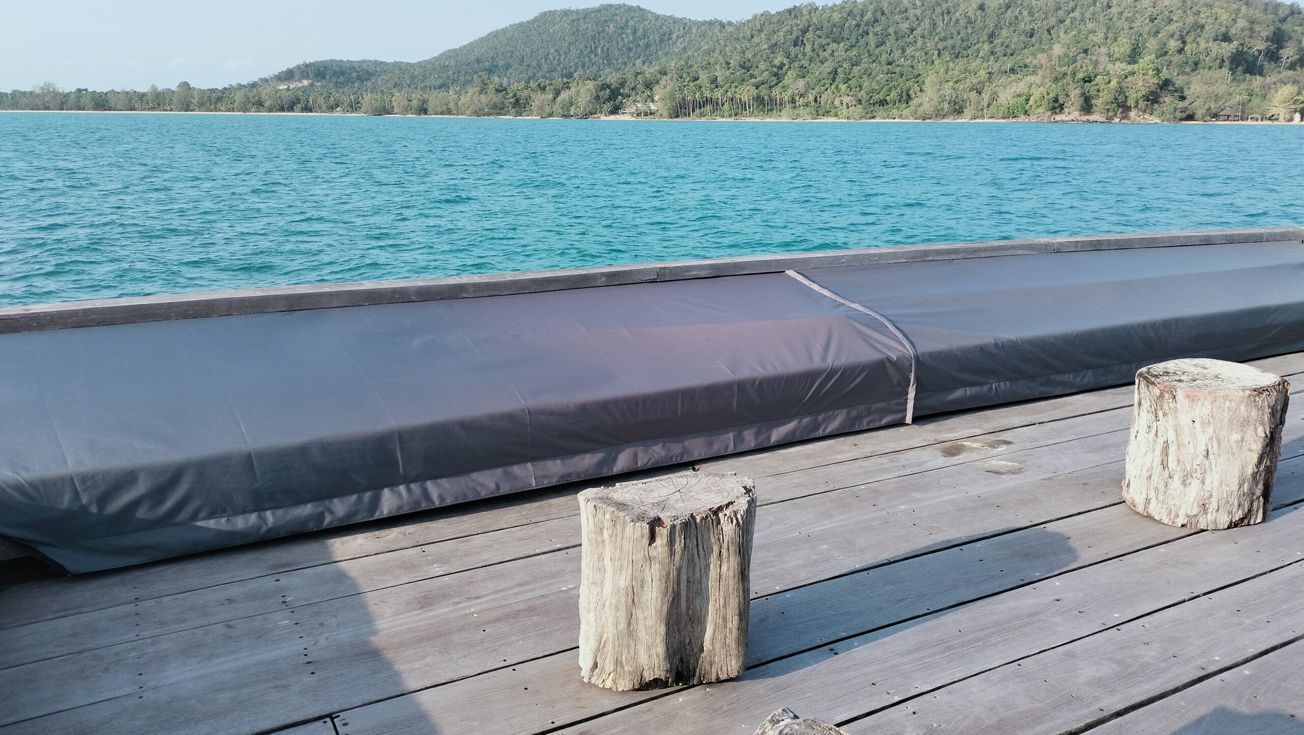 Rain Covers for Premium Outdoor Sofa Cushions for Song Saa Private Island Resort in Cambodia made by Pro Textile Solutions Engineering