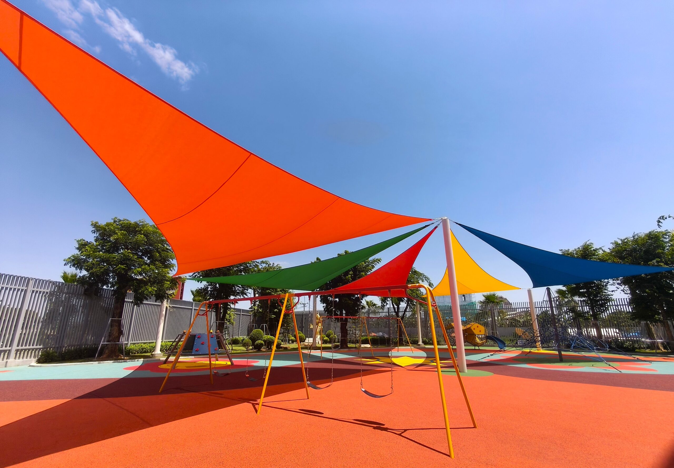 Pro Textile Solutions Engineering, Widespan Shade Sail Structure, CIA First International School Phnom Penh Cambodia