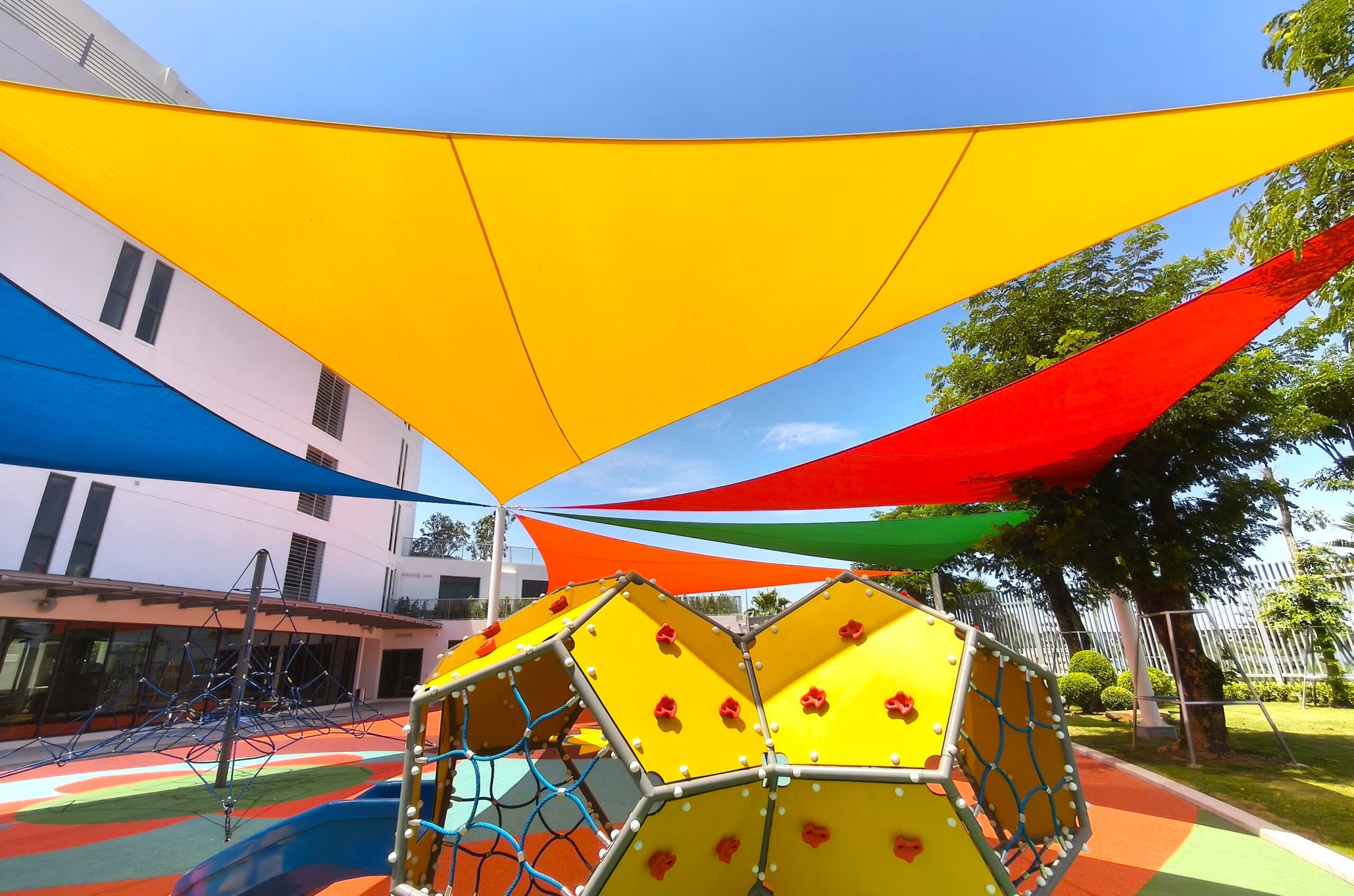 Pro Textile Solutions Engineering, Widespan Shade Sail Structure, CIA First International School Phnom Penh Cambodia