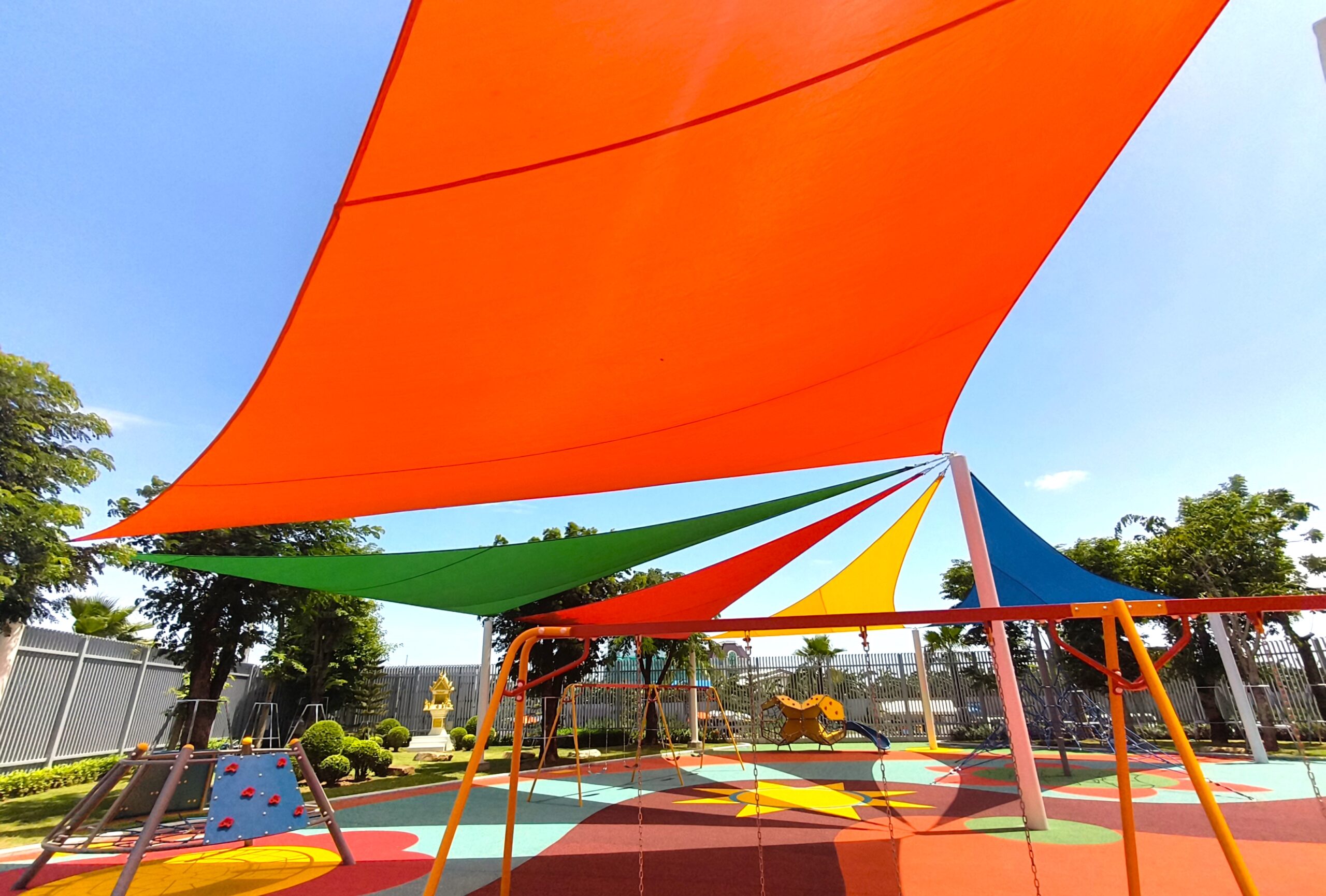 Pro Textile Solutions Engineering, Widespan Shade Sail Structure, CIA First International School Phnom Penh Cambodia