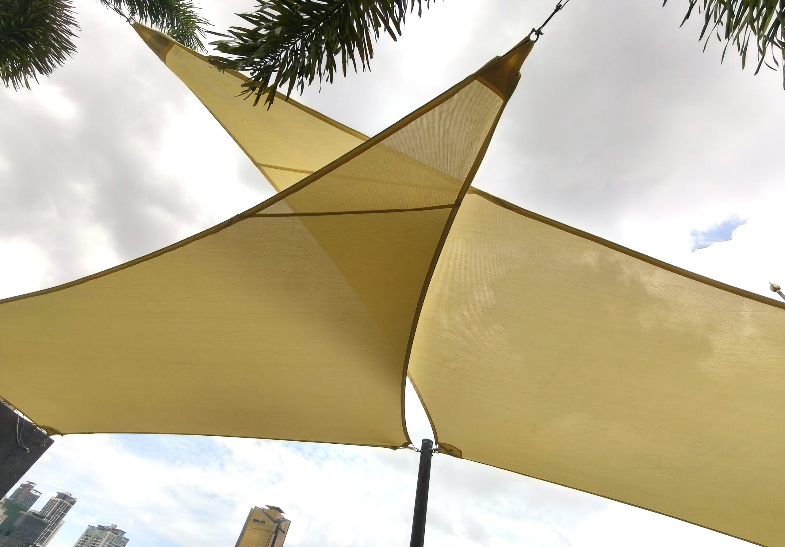 Rooftop Shade Sails Aquarius Hotel Phnom Penh, Cambodia by Pro Textile Solutions