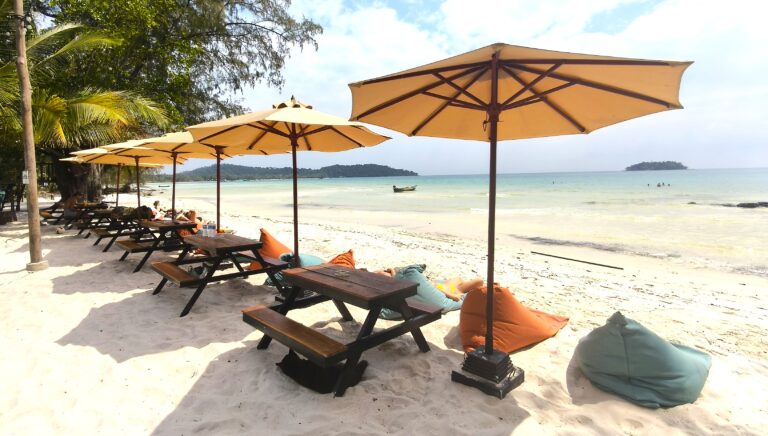 Nest Beach Clusb Koh Rong Cambodia, Umbrella Systems by Pro Textile Solutions