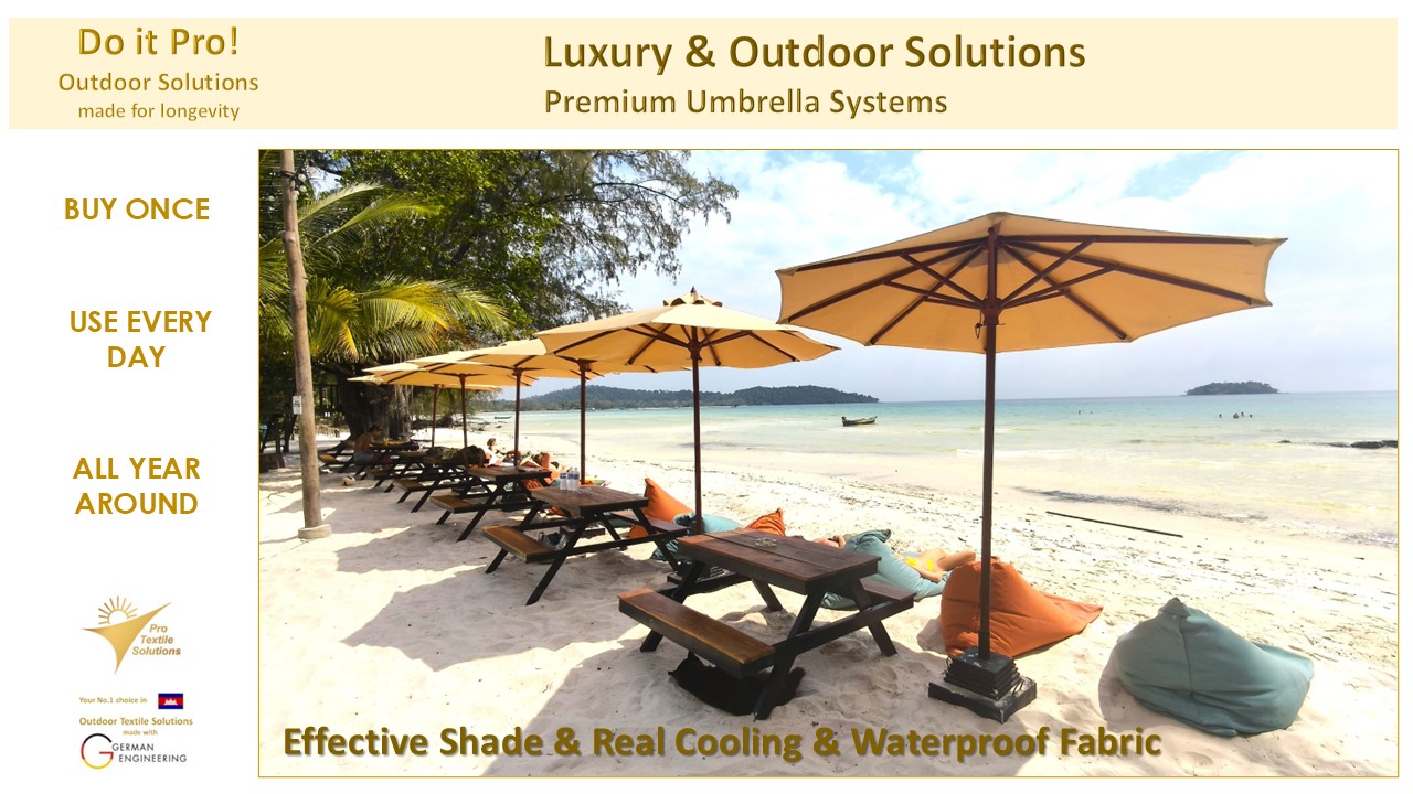 Umbrella Systems Koh Rong by Pro Textile Solutions